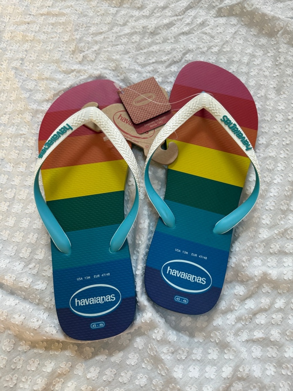 havaianas Rainbow Flip Flops SZ M 13 - Picture 2 of 9